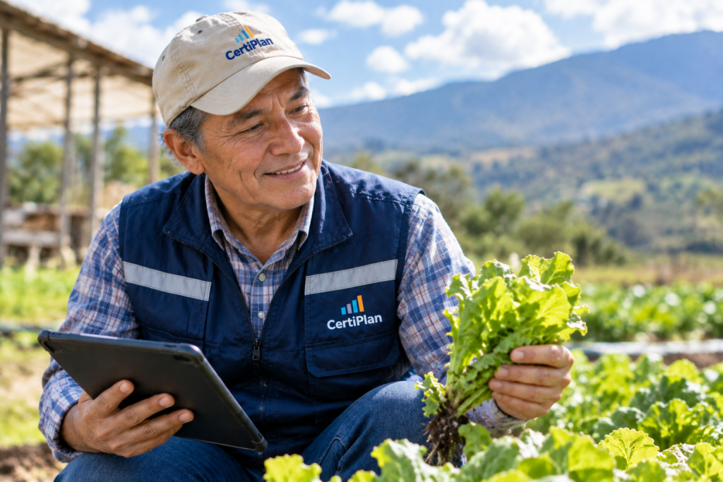 Hombre desarrollando competencias técnicas en actividad productiva